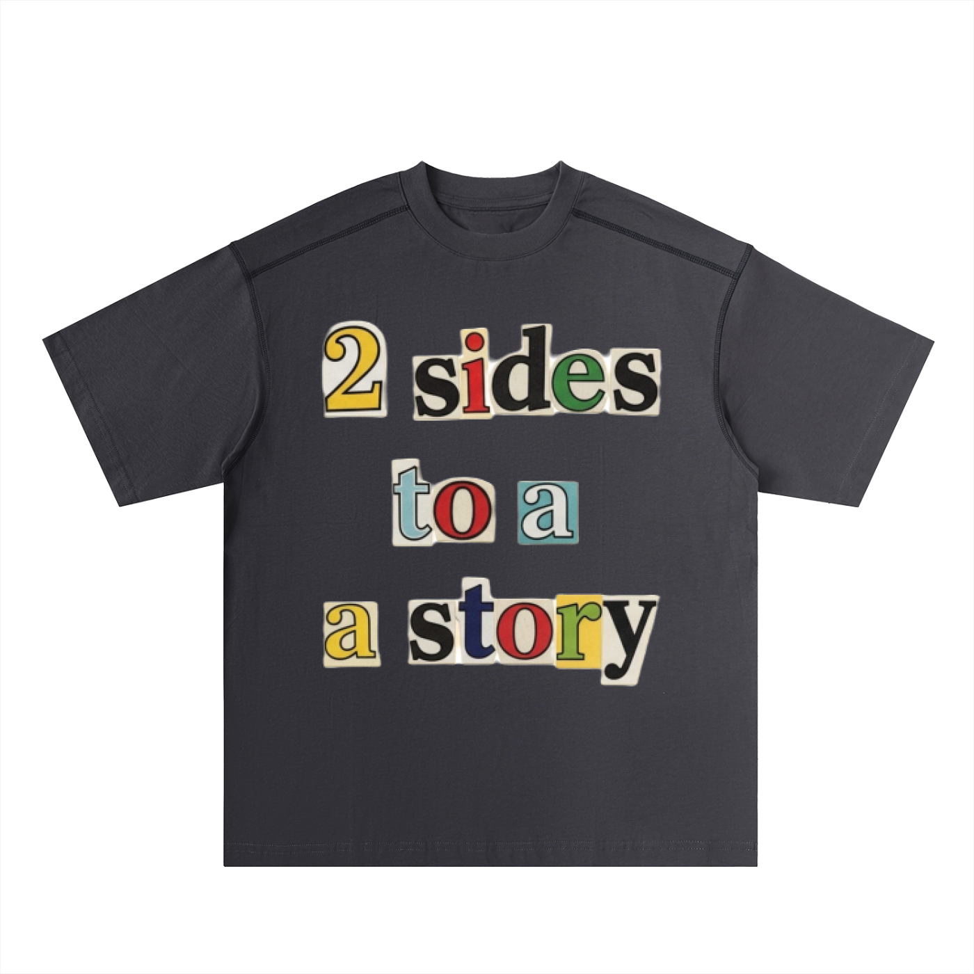 Oversized Contrast-Stitched Cotton Tee